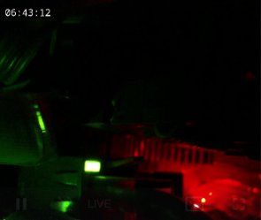 Camera view of the LEDs on FPGA board pi2